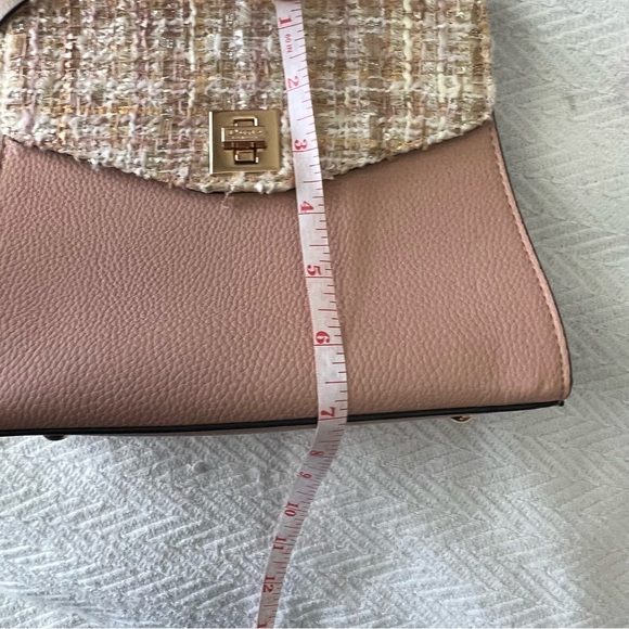 Dune London Tweed Pink/Cream Satchel - Picture 4 of 12